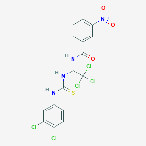 3-nitro-N-[2,2,2-trichloro-1-({[(3,4-dichlorophenyl)amino]carbonothioyl}amino)ethyl]benzamide