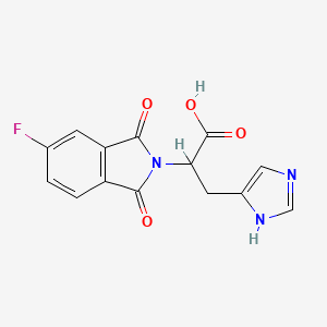 2-(5-fluoro-1,3-dioxo-1,3-dihydro-2H-isoindol-2-yl)-3-(1H-imidazol-4-yl)propanoic acid