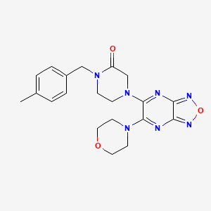 molecular formula C20H23N7O3 B5158191 1-(4-methylbenzyl)-4-[6-(4-morpholinyl)[1,2,5]oxadiazolo[3,4-b]pyrazin-5-yl]-2-piperazinone 