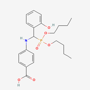 molecular formula C22H30NO6P B5158203 4-{[(dibutoxyphosphoryl)(2-hydroxyphenyl)methyl]amino}benzoic acid 