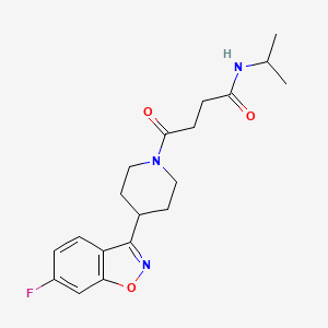 molecular formula C19H24FN3O3 B5158210 4-[4-(6-fluoro-1,2-benzisoxazol-3-yl)-1-piperidinyl]-N-isopropyl-4-oxobutanamide 
