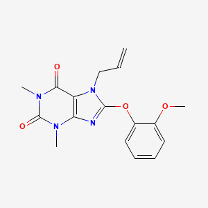 molecular formula C17H18N4O4 B5158217 7-allyl-8-(2-methoxyphenoxy)-1,3-dimethyl-3,7-dihydro-1H-purine-2,6-dione 