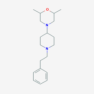 molecular formula C19H30N2O B5158232 2,6-dimethyl-4-[1-(2-phenylethyl)-4-piperidinyl]morpholine 