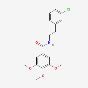 molecular formula C18H20ClNO4 B5158250 N-[2-(3-chlorophenyl)ethyl]-3,4,5-trimethoxybenzamide 