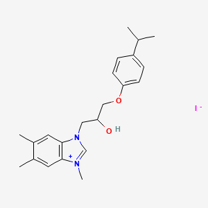 3-[2-hydroxy-3-(4-isopropylphenoxy)propyl]-1,5,6-trimethyl-1H-benzimidazol-3-ium iodide