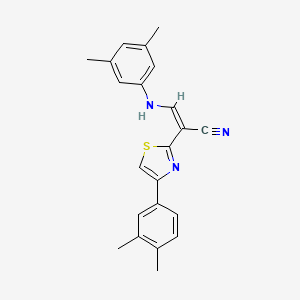 3-[(3,5-dimethylphenyl)amino]-2-[4-(3,4-dimethylphenyl)-1,3-thiazol-2-yl]acrylonitrile