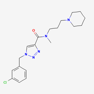 molecular formula C19H26ClN5O B5158287 1-(3-chlorobenzyl)-N-methyl-N-[3-(1-piperidinyl)propyl]-1H-1,2,3-triazole-4-carboxamide 