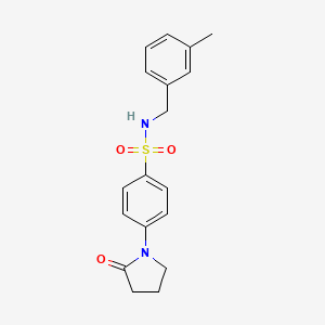 molecular formula C18H20N2O3S B5158289 N-(3-methylbenzyl)-4-(2-oxo-1-pyrrolidinyl)benzenesulfonamide 