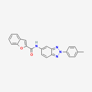 molecular formula C22H16N4O2 B5158310 N-[2-(4-methylphenyl)-2H-1,2,3-benzotriazol-5-yl]-1-benzofuran-2-carboxamide 