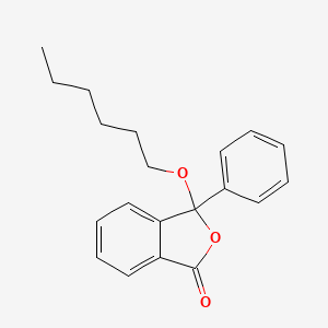 molecular formula C20H22O3 B5158360 3-(hexyloxy)-3-phenyl-2-benzofuran-1(3H)-one 