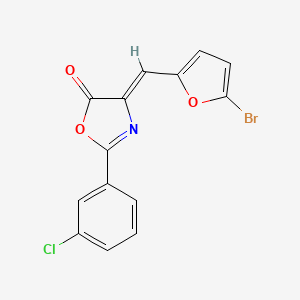 molecular formula C14H7BrClNO3 B5158362 4-[(5-bromo-2-furyl)methylene]-2-(3-chlorophenyl)-1,3-oxazol-5(4H)-one 