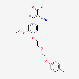 molecular formula C23H26N2O5 B5158382 2-cyano-3-(3-ethoxy-4-{2-[2-(4-methylphenoxy)ethoxy]ethoxy}phenyl)acrylamide 