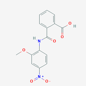 molecular formula C15H12N2O6 B5158403 2-{[(2-methoxy-4-nitrophenyl)amino]carbonyl}benzoic acid 