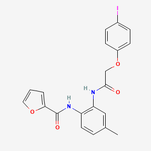 molecular formula C20H17IN2O4 B5158419 N-(2-{[(4-iodophenoxy)acetyl]amino}-4-methylphenyl)-2-furamide 