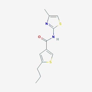 molecular formula C12H14N2OS2 B5158444 N-(4-methyl-1,3-thiazol-2-yl)-5-propyl-3-thiophenecarboxamide 