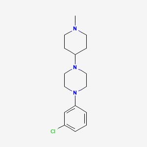 molecular formula C16H24ClN3 B5158455 1-(3-chlorophenyl)-4-(1-methyl-4-piperidinyl)piperazine 