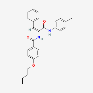 4-butoxy-N-(1-{[(4-methylphenyl)amino]carbonyl}-2-phenylvinyl)benzamide
