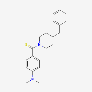 molecular formula C21H26N2S B5158553 4-[(4-benzyl-1-piperidinyl)carbonothioyl]-N,N-dimethylaniline 