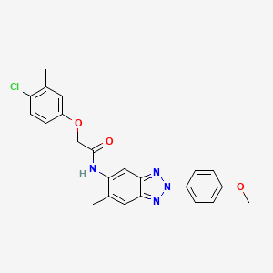 2-(4-chloro-3-methylphenoxy)-N-[2-(4-methoxyphenyl)-6-methyl-2H-1,2,3-benzotriazol-5-yl]acetamide