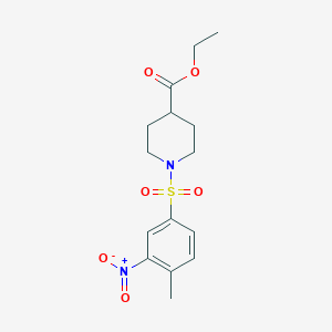 molecular formula C15H20N2O6S B5158573 ethyl 1-[(4-methyl-3-nitrophenyl)sulfonyl]-4-piperidinecarboxylate 