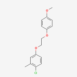 molecular formula C16H17ClO3 B5158574 1-chloro-4-[2-(4-methoxyphenoxy)ethoxy]-2-methylbenzene 