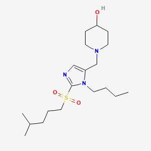 molecular formula C19H35N3O3S B5158576 1-({1-butyl-2-[(4-methylpentyl)sulfonyl]-1H-imidazol-5-yl}methyl)-4-piperidinol 