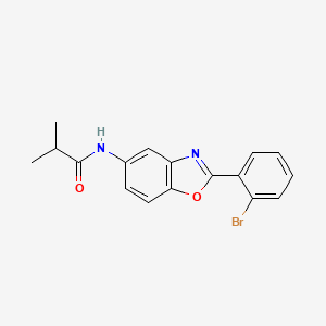 molecular formula C17H15BrN2O2 B5158578 N-[2-(2-bromophenyl)-1,3-benzoxazol-5-yl]-2-methylpropanamide 