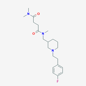 molecular formula C21H32FN3O2 B5158583 N-({1-[2-(4-fluorophenyl)ethyl]-3-piperidinyl}methyl)-N,N',N'-trimethylsuccinamide 