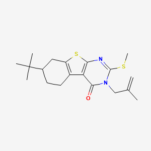 molecular formula C19H26N2OS2 B5158603 7-tert-butyl-3-(2-methyl-2-propen-1-yl)-2-(methylthio)-5,6,7,8-tetrahydro[1]benzothieno[2,3-d]pyrimidin-4(3H)-one 