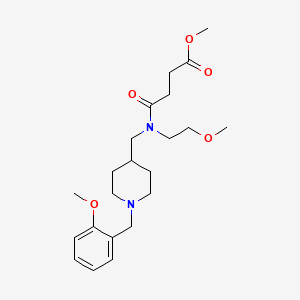 molecular formula C22H34N2O5 B5158604 methyl 4-[{[1-(2-methoxybenzyl)-4-piperidinyl]methyl}(2-methoxyethyl)amino]-4-oxobutanoate 