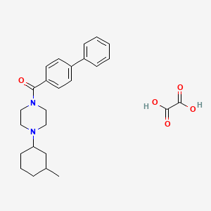 molecular formula C26H32N2O5 B5158636 1-(4-biphenylylcarbonyl)-4-(3-methylcyclohexyl)piperazine oxalate 