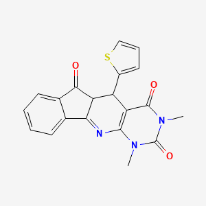 molecular formula C20H15N3O3S B5158640 1,3-dimethyl-5-(2-thienyl)-5,5a-dihydro-1H-indeno[2',1':5,6]pyrido[2,3-d]pyrimidine-2,4,6(3H)-trione 