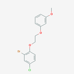 molecular formula C15H14BrClO3 B5158644 2-bromo-4-chloro-1-[2-(3-methoxyphenoxy)ethoxy]benzene 