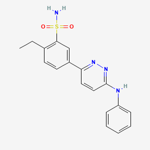 molecular formula C18H18N4O2S B5158674 5-(6-anilino-3-pyridazinyl)-2-ethylbenzenesulfonamide 