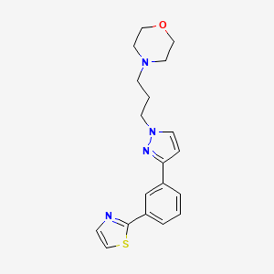 4-(3-{3-[3-(1,3-thiazol-2-yl)phenyl]-1H-pyrazol-1-yl}propyl)morpholine