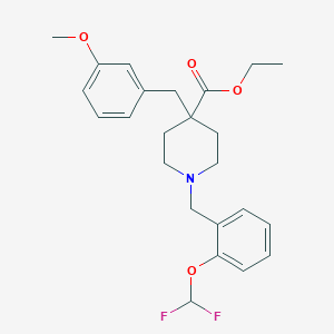 molecular formula C24H29F2NO4 B5158729 ethyl 1-[2-(difluoromethoxy)benzyl]-4-(3-methoxybenzyl)-4-piperidinecarboxylate 