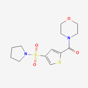 molecular formula C13H18N2O4S2 B5158738 4-{[4-(1-pyrrolidinylsulfonyl)-2-thienyl]carbonyl}morpholine 