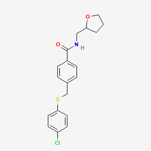 molecular formula C19H20ClNO2S B5158755 4-{[(4-CHLOROPHENYL)SULFANYL]METHYL}-N-[(OXOLAN-2-YL)METHYL]BENZAMIDE 