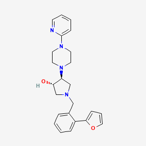 (3S*,4S*)-1-[2-(2-furyl)benzyl]-4-[4-(2-pyridinyl)-1-piperazinyl]-3-pyrrolidinol