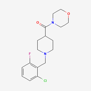 molecular formula C17H22ClFN2O2 B5158783 4-{[1-(2-chloro-6-fluorobenzyl)-4-piperidinyl]carbonyl}morpholine 