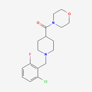 molecular formula C17H22ClFN2O2 B5158783 4-{1-[(2-CHLORO-6-FLUOROPHENYL)METHYL]PIPERIDINE-4-CARBONYL}MORPHOLINE 