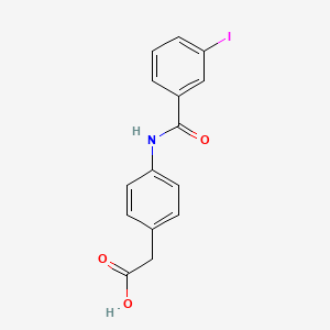 molecular formula C15H12INO3 B5158809 {4-[(3-iodobenzoyl)amino]phenyl}acetic acid 