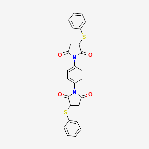 molecular formula C26H20N2O4S2 B5158815 1,1'-(1,4-phenylene)bis[3-(phenylthio)-2,5-pyrrolidinedione] 