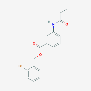 molecular formula C17H16BrNO3 B5158833 2-bromobenzyl 3-(propionylamino)benzoate 