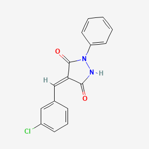 molecular formula C16H11ClN2O2 B5158834 4-(3-chlorobenzylidene)-1-phenyl-3,5-pyrazolidinedione 