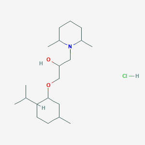 molecular formula C20H40ClNO2 B5158856 1-(2,6-dimethyl-1-piperidinyl)-3-[(2-isopropyl-5-methylcyclohexyl)oxy]-2-propanol hydrochloride 