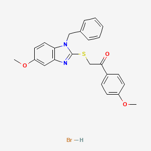 molecular formula C24H23BrN2O3S B5158860 2-[(1-benzyl-5-methoxy-1H-benzimidazol-2-yl)thio]-1-(4-methoxyphenyl)ethanone hydrobromide 