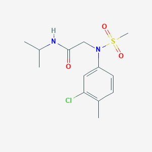 molecular formula C13H19ClN2O3S B5158868 N~2~-(3-chloro-4-methylphenyl)-N~1~-isopropyl-N~2~-(methylsulfonyl)glycinamide 
