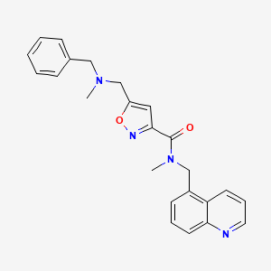 molecular formula C24H24N4O2 B5158874 5-{[benzyl(methyl)amino]methyl}-N-methyl-N-(5-quinolinylmethyl)-3-isoxazolecarboxamide 