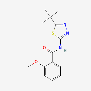 molecular formula C14H17N3O2S B5158882 N-(5-tert-butyl-1,3,4-thiadiazol-2-yl)-2-methoxybenzamide 